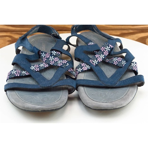 JSport Sz 8.5 M Blue Strappy Vegan Women Sandals Woodland - Picture 2 of 7